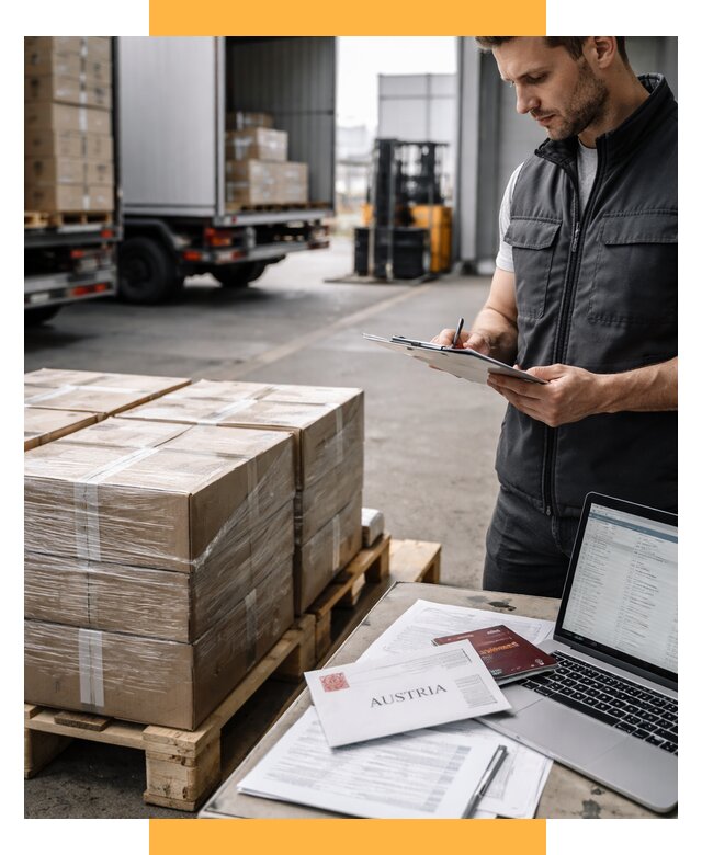 Доставка в Австрию от 67015 р. Логистика и экспорт СетСервис-Злт